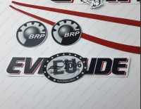 Evinrude 225HP E-tec (90° V6, 3.3L) White Cowling Outboard Decal Kit